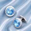 Aquamarine Formal Cufflinks for Men from Gentlemansguru.com
