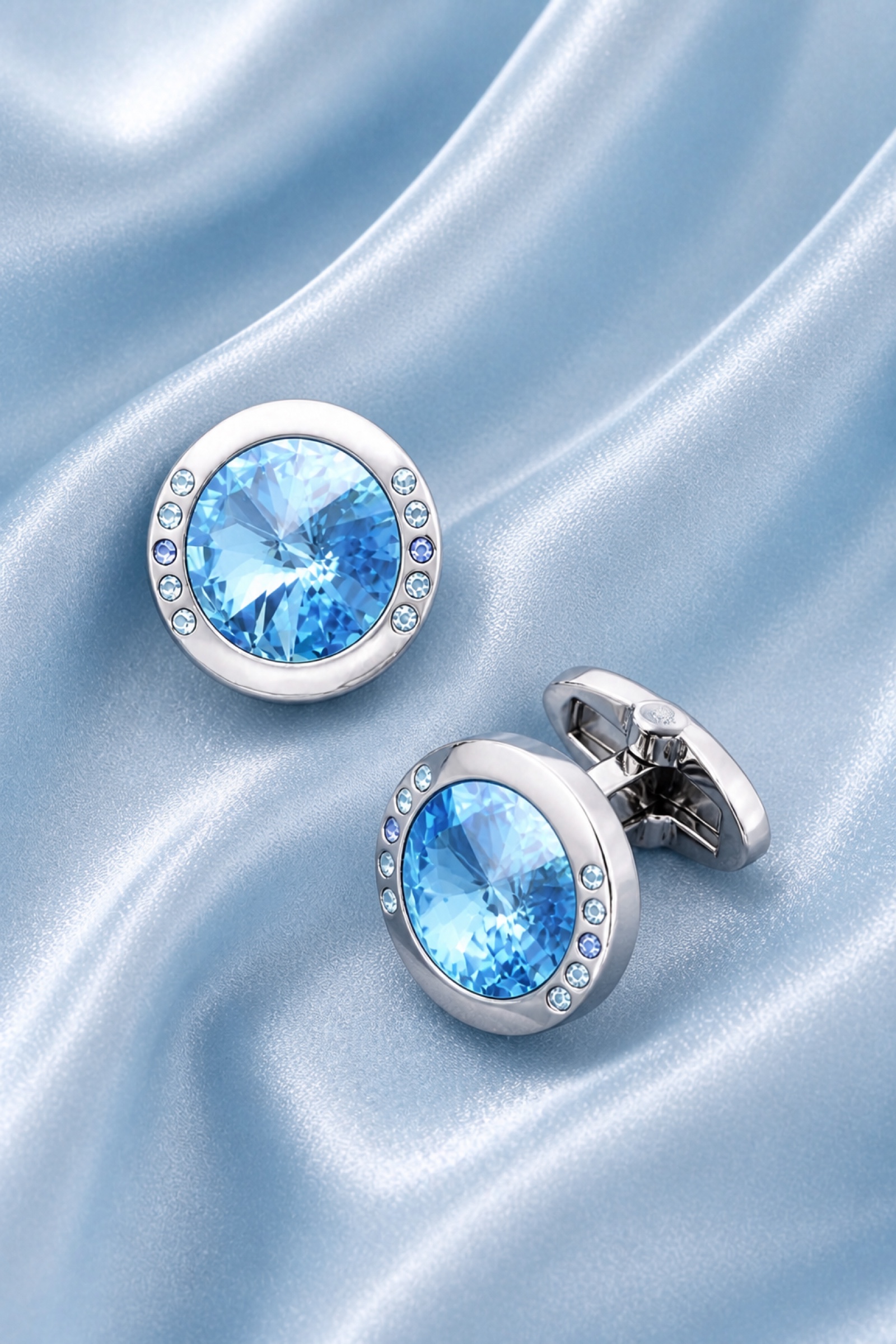Aquamarine Formal Cufflinks for Men from Gentlemansguru.com