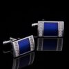 Blue Wedding Cufflink Set for Groom from Gentlemansguru.com