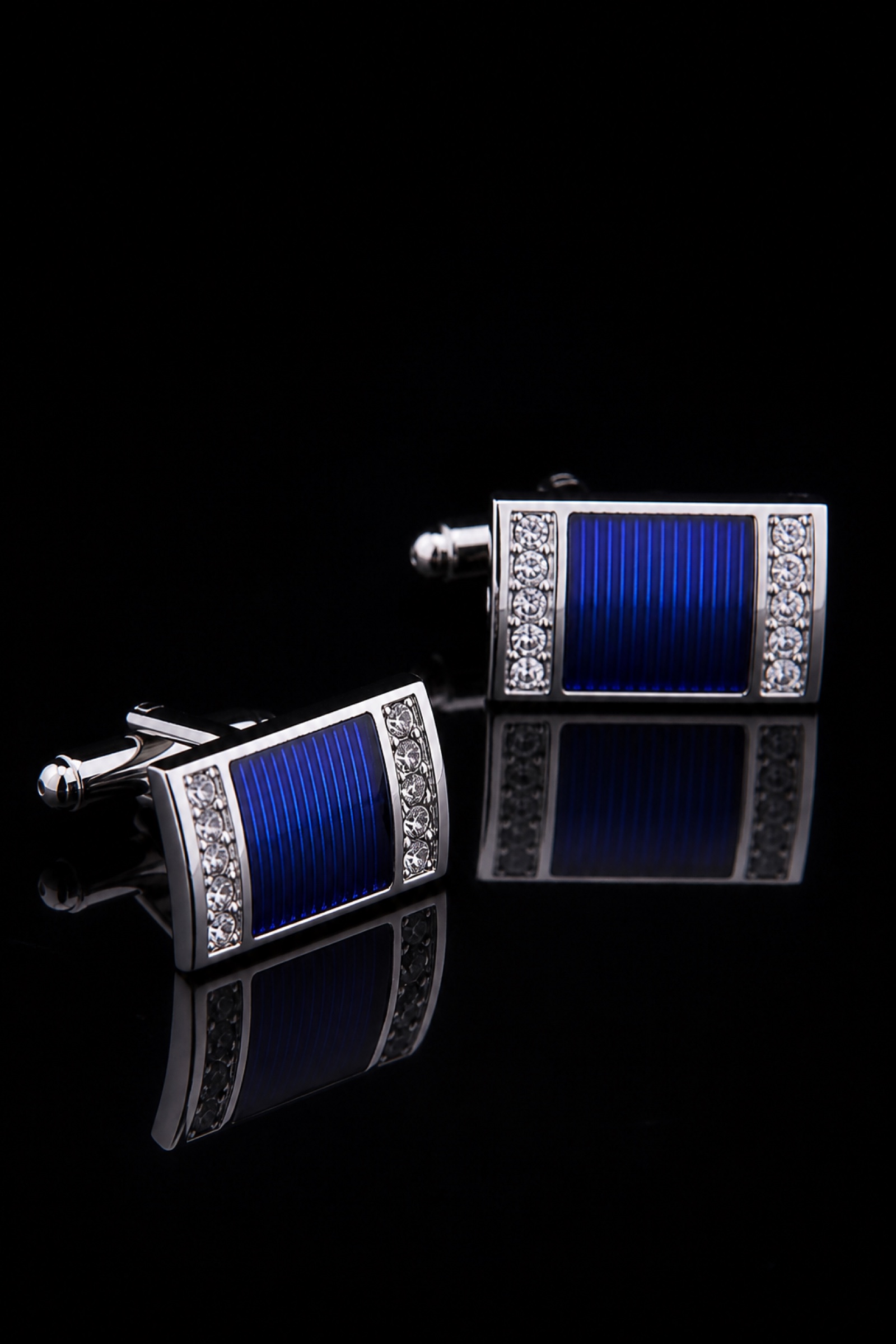 Blue Wedding Cufflink Set for Groom from Gentlemansguru.com