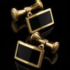 Chain Link Gold and Black Cufflinks for Men from Gentlemansguru.com