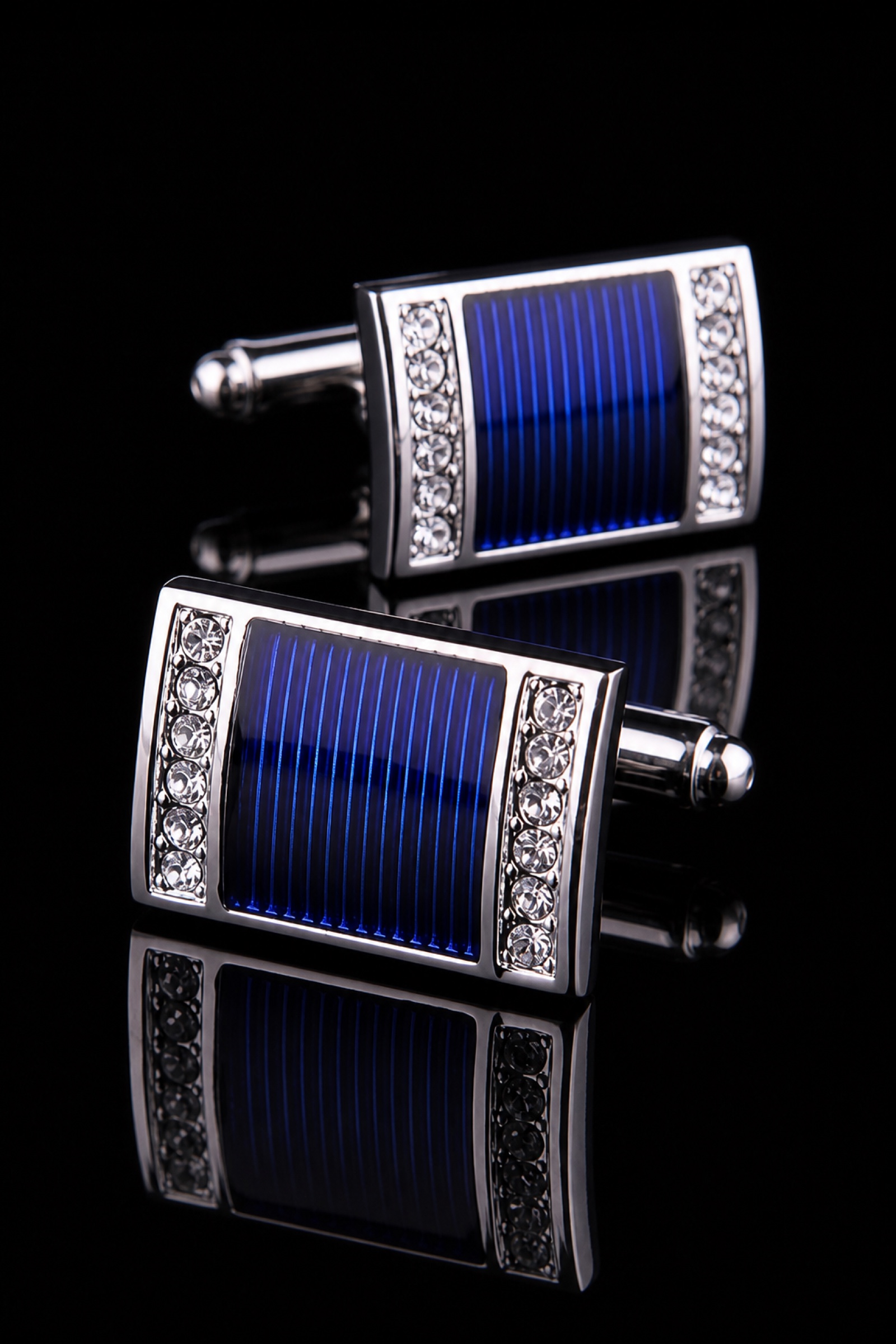 Crystal Blue Wedding Cufflinks from Gentlemansguru.com