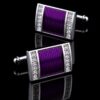 Crystal Purple Wedding Cufflinks from Gentlemansguru.com