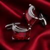 Designer Ruby Crystal Cufflinks for Men from Gentlemansguru.com