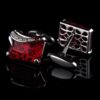 Luxury Red Crystal Cufflinks with Silver Detail from Gentlemansguru.com