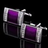 Magenta Purple Cufflinks for Grooms from Gentlemansguru.com