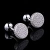 Men's Silver Crystal Cufflinks from Gentlemansguru.com