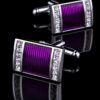 Purple Crystal Cufflinks for Formal Events from Gentlemansguru.com
