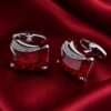 Red Gemstone Cufflinks for Men from Gentlemansguru.com