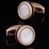 Rose Gold Mother of Pearl Cufflinks for Men from Gentlemansguru.com