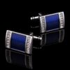 Royal Blue Crystal Cufflinks for Men from Gentlemansguru.com