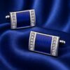 Royal Blue Cufflinks for Black Tie Events from Gentlemansguru.com