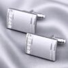 Silver Crystal Cufflink Set from Gentlemansguru.com