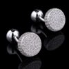 Silver Pavé Crystal Cufflinks from Gentlemansguru.com