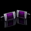Silver Purple Cufflinks for Tuxedos from Gentlemansguru.com