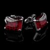 Sterling Silver Red Gemstone Cufflinks for Men from Gentlemansguru.com