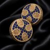 Vintage gold and blue cufflinks for men