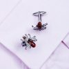 Australia Button Shirt Bee Cufflinks With Enamel Crystal from Gentlemansguru.com