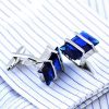 Blue Sapphire Cuff Shirt Cufflinks from Gentlemansguru.com