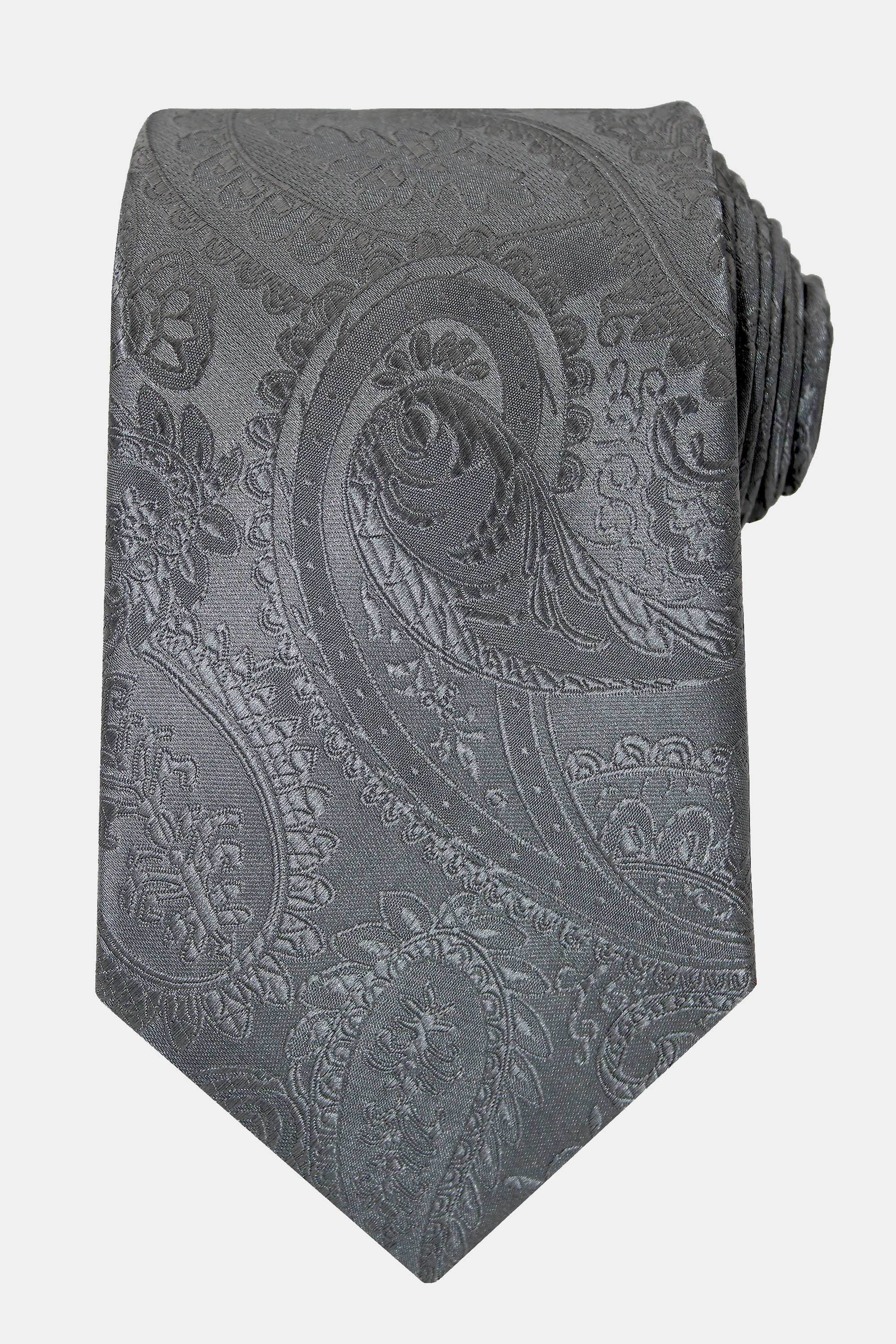 Charcoal-Grey-Paisley-Tie-from-Gentlemansguru.com_