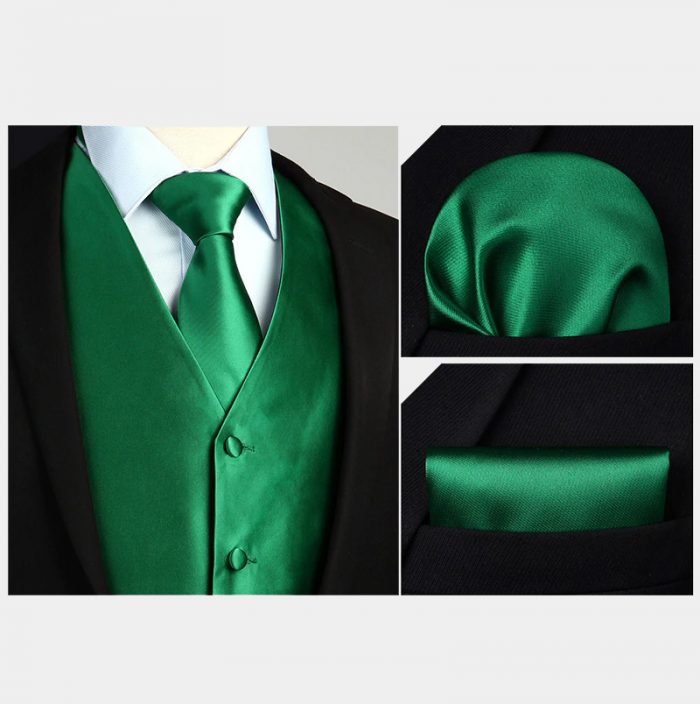Emerald Green Vest And Tie Set Gentleman's Guru