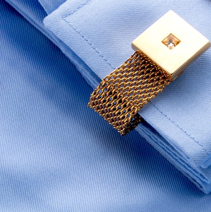 Gold Swank Wrap Around Cufflinks Set For Men from Gentlemansguru.com