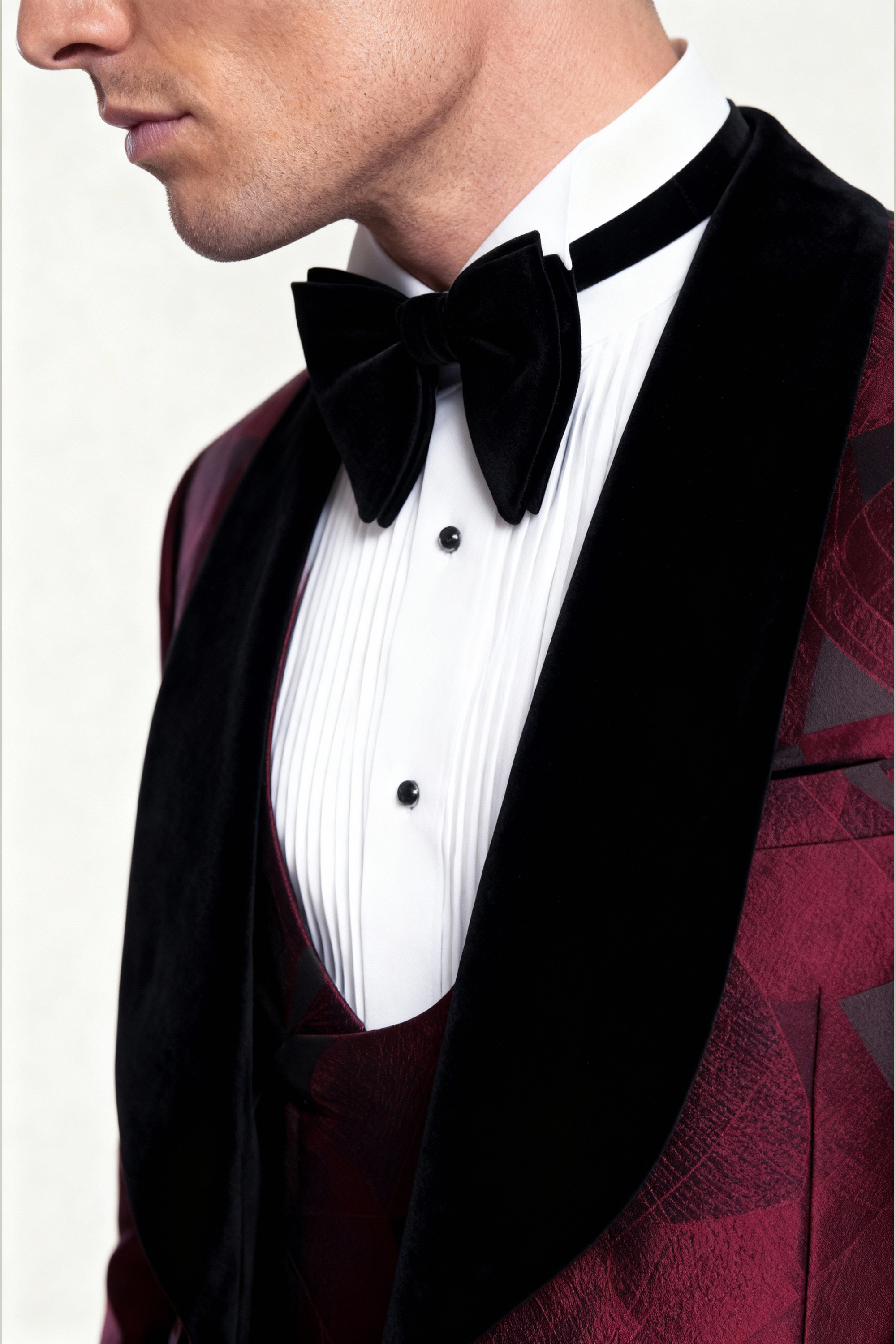 Mens-Burgundy-and-Black-Tuxedo-Suit-Gala-Atire-from-Gentlemansguru.com