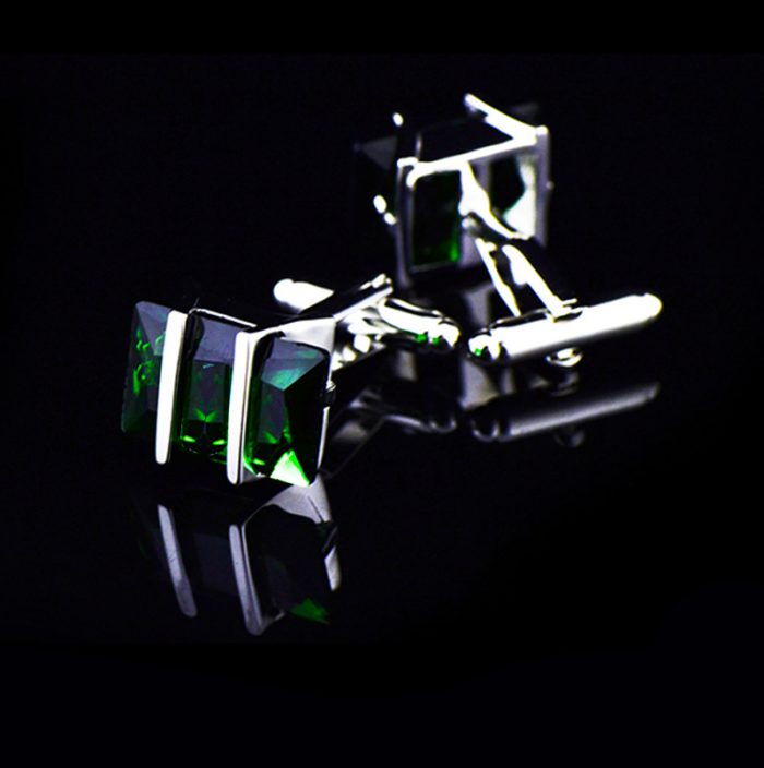 Mens Greenstone Cufflinks Green Cufflinks-Uk With Silver Plating from Gentlemansguru.com