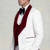 Mens-Luxury-White-and-Burgundy-Groom-Wedding-Tuxedo-Suit-from-Gentlemansguru.com