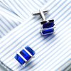Mens Sapphire Blue Cufflinks Set Cuff Shirt For Men from Gentlemansguru.com