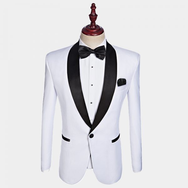 White Tuxedo With Black Pants + FREE Shipping Gentleman's Guru™