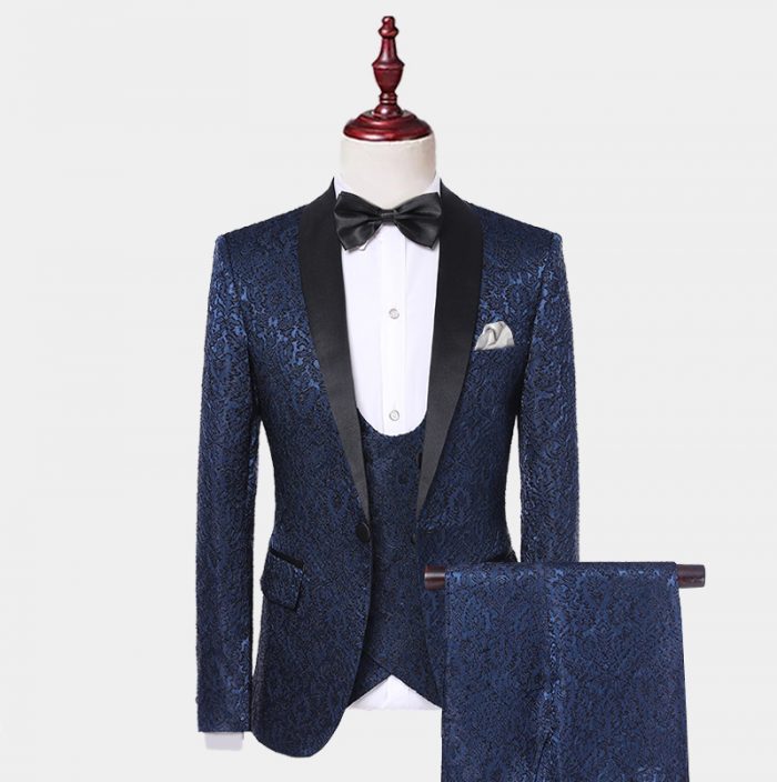 Black And Blue Tuxedo Suit - Prom - Wedding - Gentleman's Guru