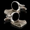 Oval Mesh Wrap Around Cufflinks