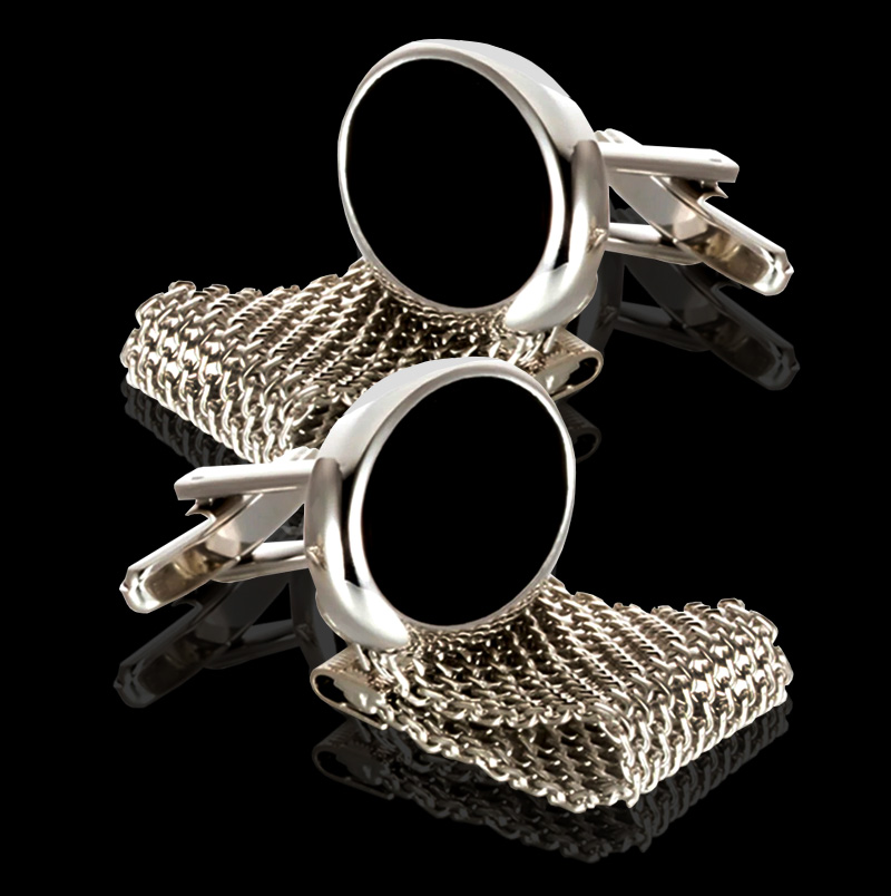 Silver cufflinks