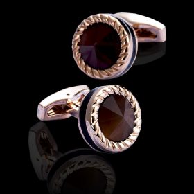 Rose Gold Cats Eye Cufflinks