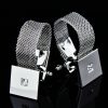 Silver Mesh Wrap Around Cufflinks Set from Gentlemansguru.com