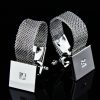 Silver Mesh Wrap Around Cufflinks