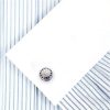 Silver and Blue enamel-Cufflinks from Gentlemansguru.com