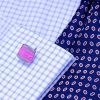 Thomas-Pink Cufflinks-Silver And Pink Cufflinks from Gentlemansguru.com