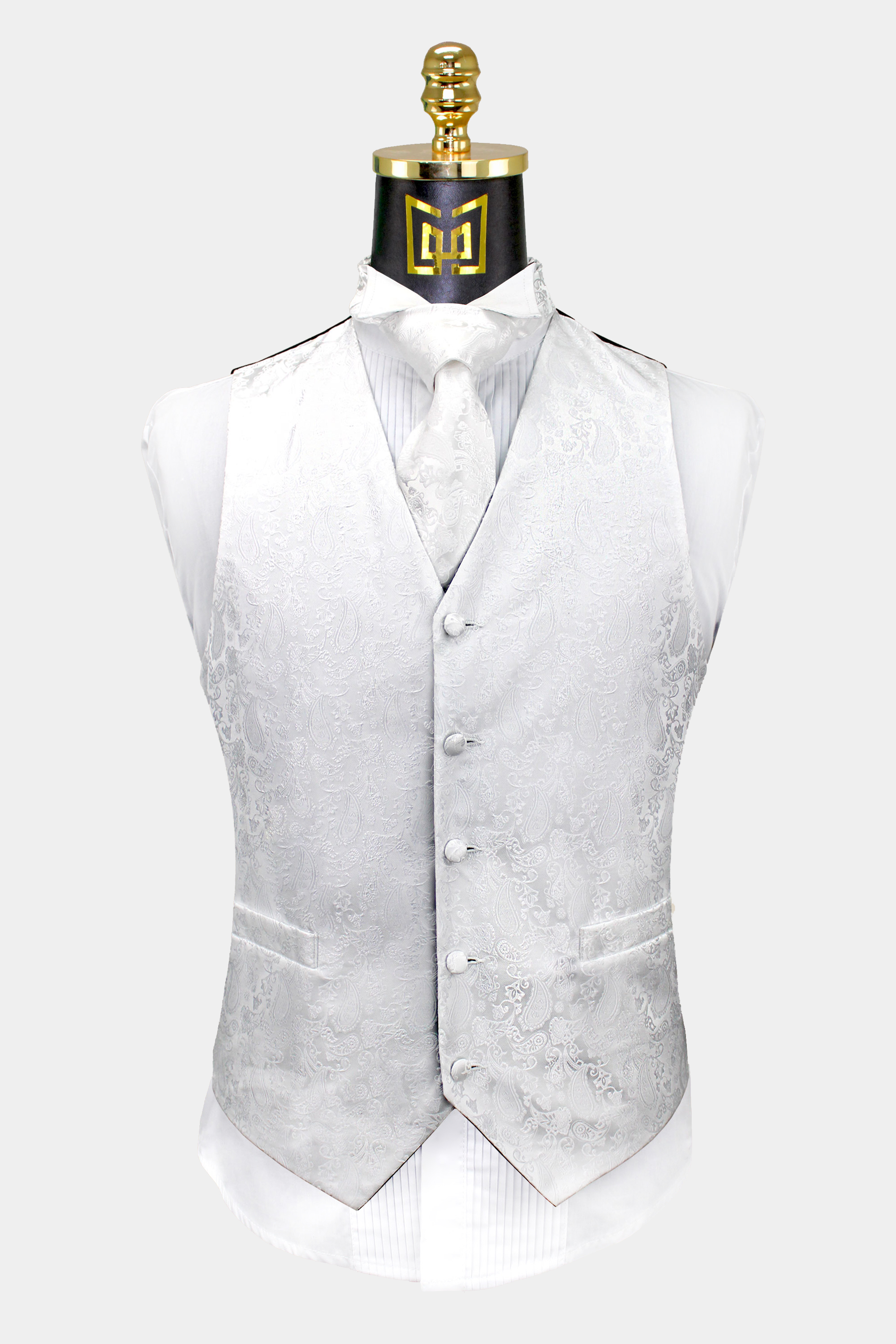 White-Paisley-Vest-and-Tie-Set-Wedding-Groom-Tuxedo-Vest-WAistcoat-from-Gentlemansguru.com_