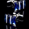 Blue Sapphire Crystal Cufflinks for Men from Gentlemansguru.com