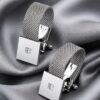 Elegant Silver Wrap Around Cufflinks from Gentlemansguru.com