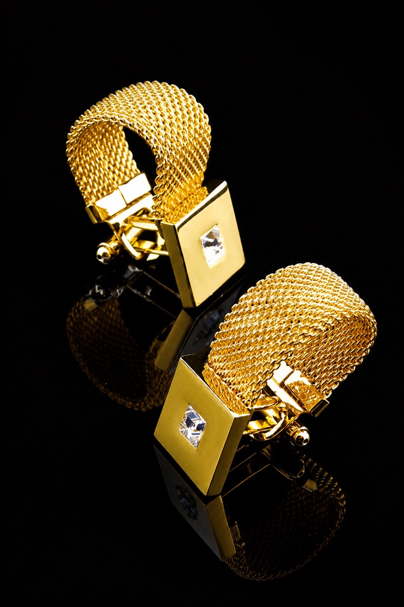 Gold Swank Wrap Around Cufflinks from Gentlemansguru.com