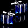 Luxury Blue Crystal Cufflinks for Men from Gentlemansguru.com