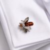 Luxury Crystal Honey Bee Cufflinks for Men from Gentlemansguru.com