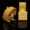 Luxury Gold Wrap Around Cufflinks from Gentlemansguru.com