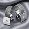 Luxury Silver Mesh Wrap Around Cufflinks from Gentlemansguru.com