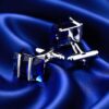Mens Blue Sapphire Cufflinks Set from Gentlemansguru.com