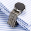 Mesh Silver Wrap Around Cufflinks Set from Gentlemansguru.com