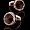 Rose Gold Cat’s Eye Stone Cufflinks for Men from Gentlemansguru.com